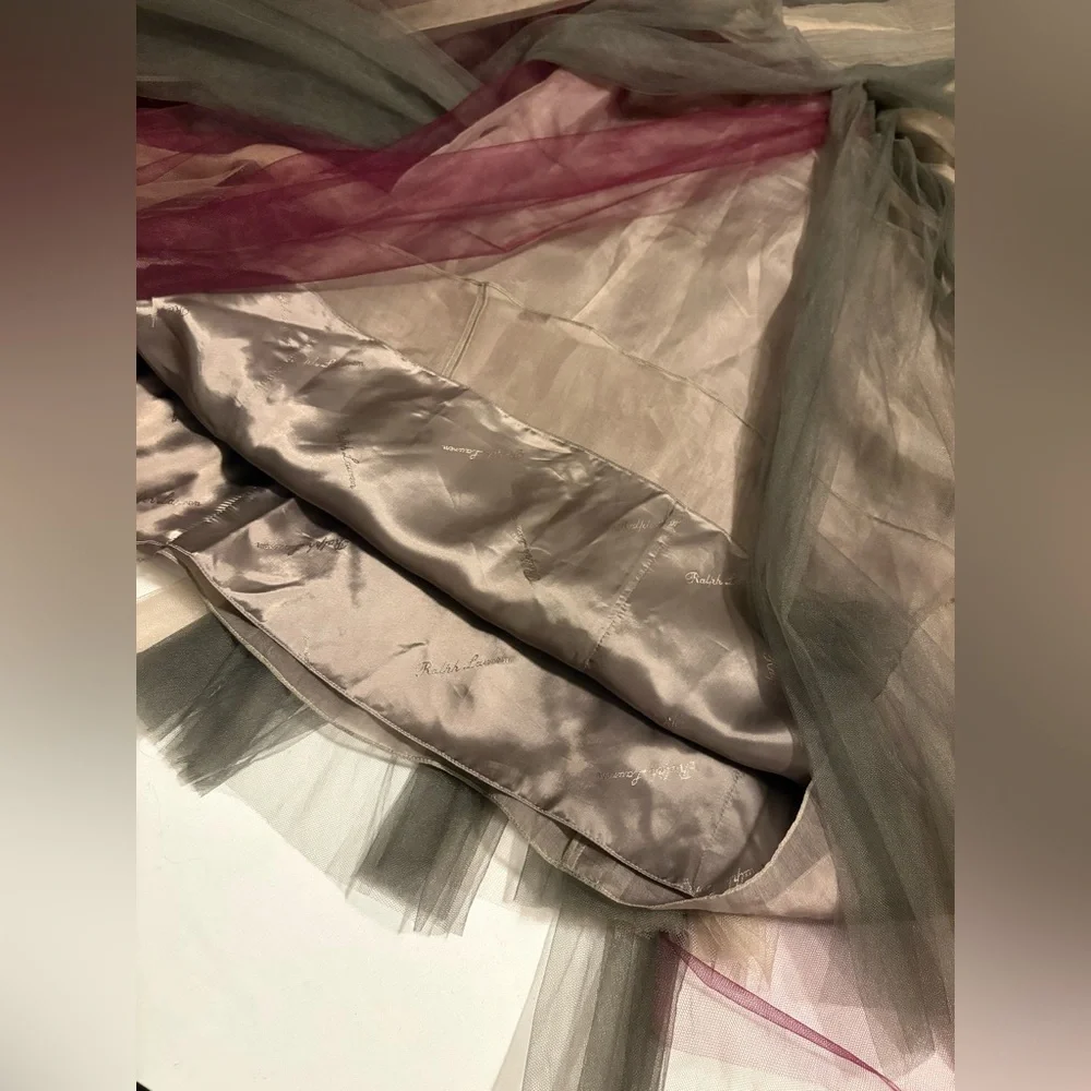 Ralph Lauren Collection Purple Label Tulle Strapless Evening Dress Formal Midi 6 - Picture 9 of 16